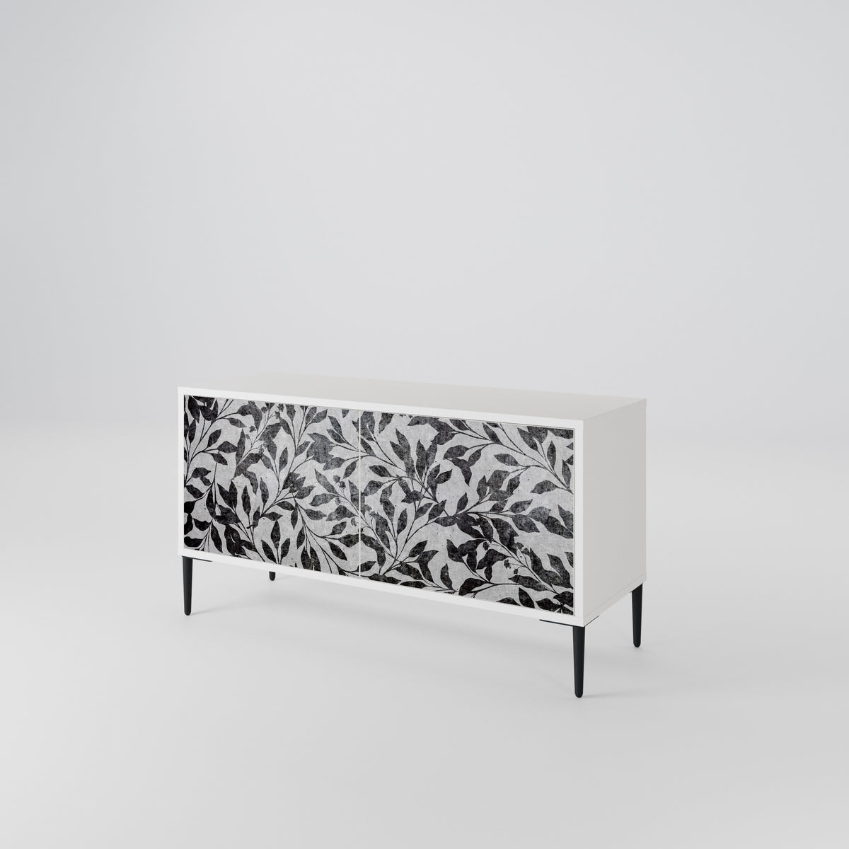 CHARCOAL SPROUT Mueble de TV Compacto de 2 puertas
