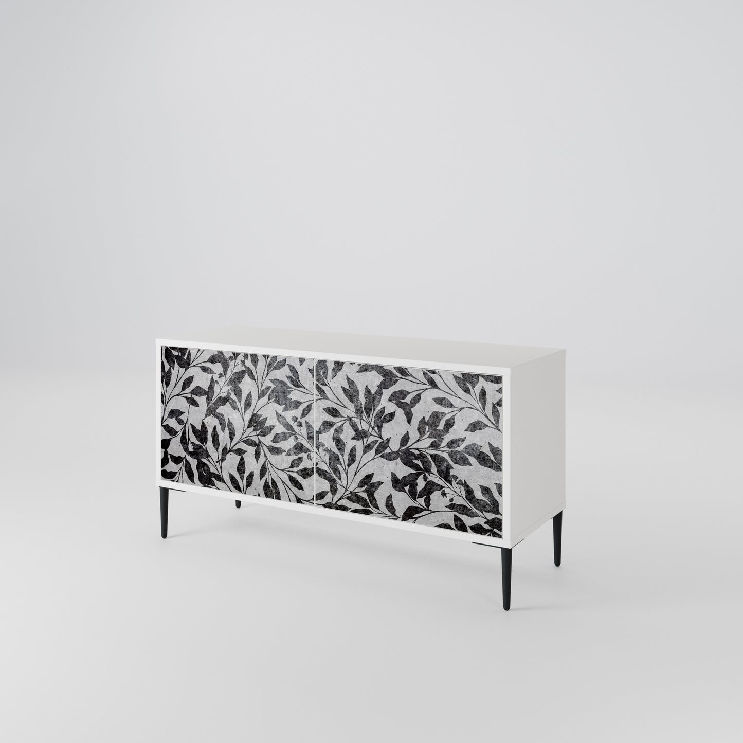 CHARCOAL SPROUT Mueble de TV Compacto de 2 puertas