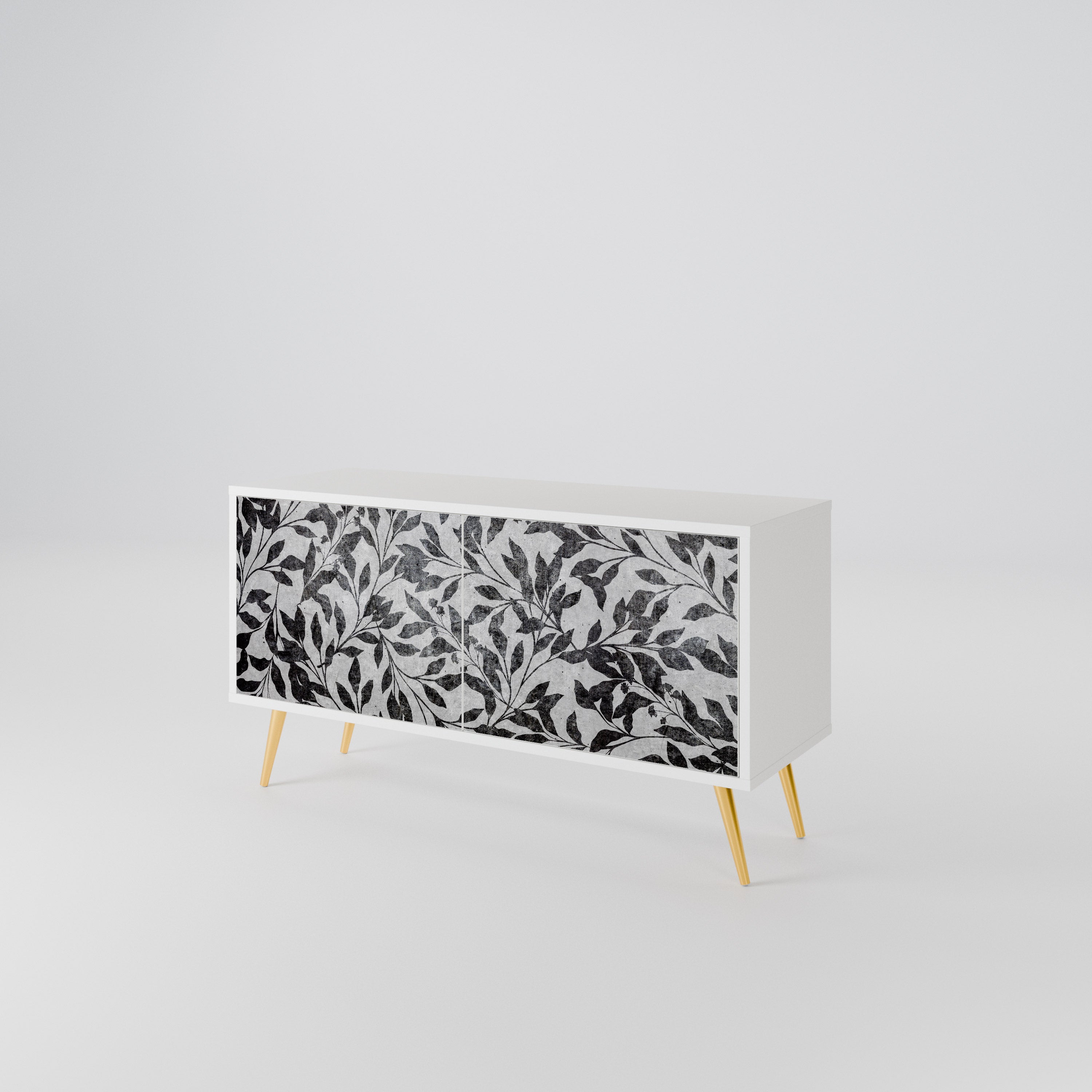 CHARCOAL SPROUT Compact 2-Door TV Cabinet
