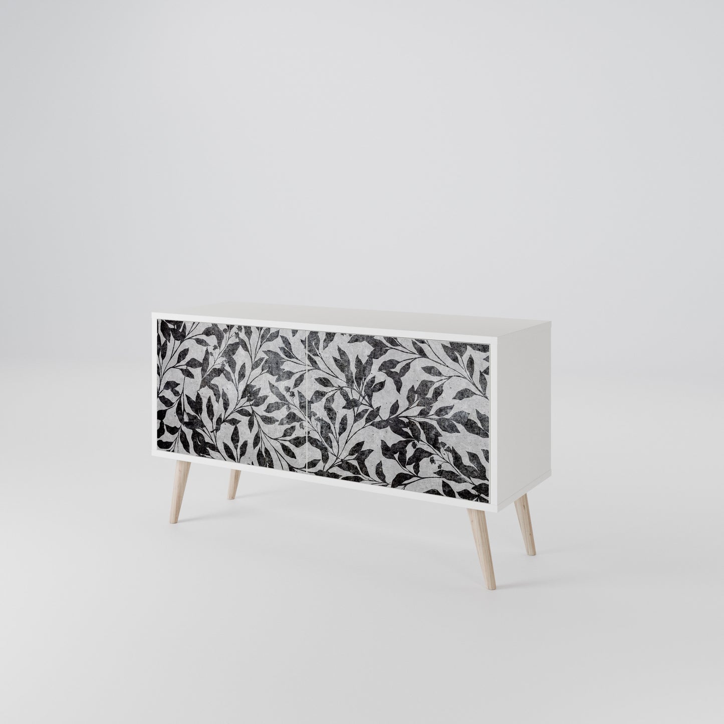 CHARCOAL SPROUT Mueble de TV Compacto de 2 puertas