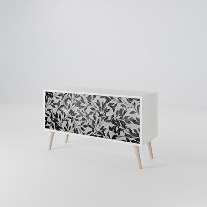 CHARCOAL SPROUT Mueble de TV Compacto de 2 puertas