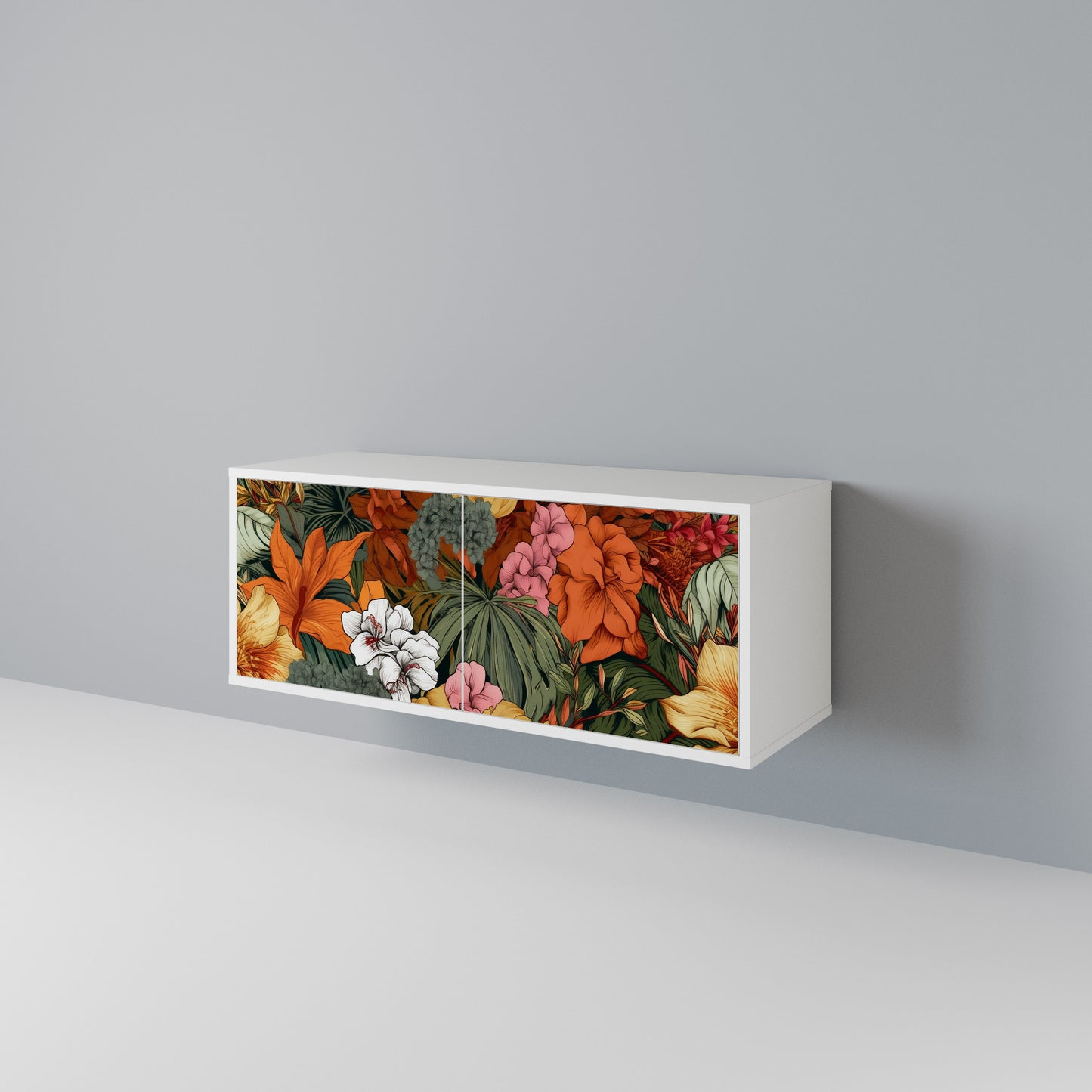 RADIANT FLORA Mueble de TV Compacto de 2 puertas