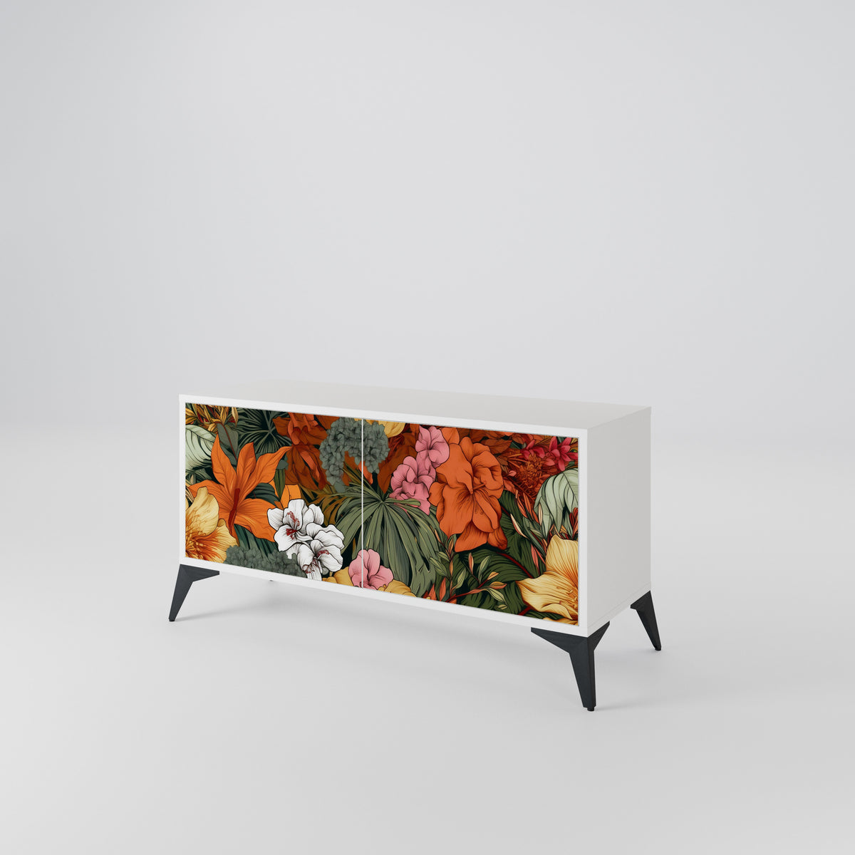 RADIANT FLORA Mueble de TV Compacto de 2 puertas