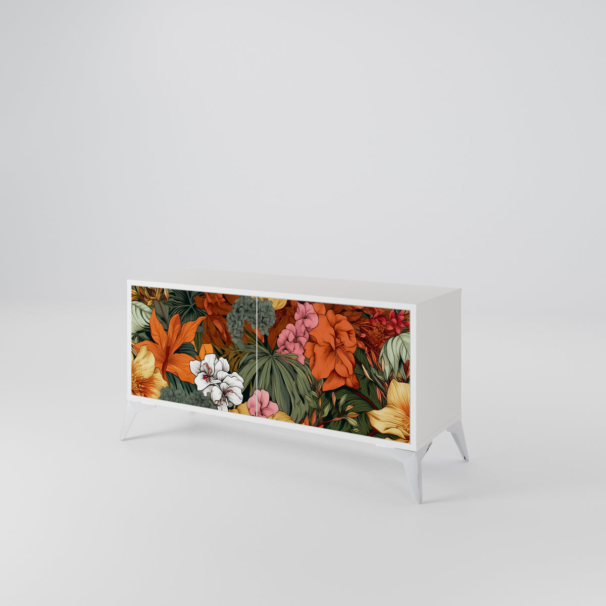 RADIANT FLORA Mueble de TV Compacto de 2 puertas