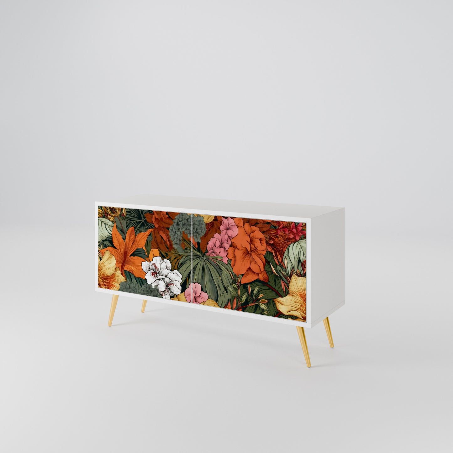 RADIANT FLORA Mueble de TV Compacto de 2 puertas