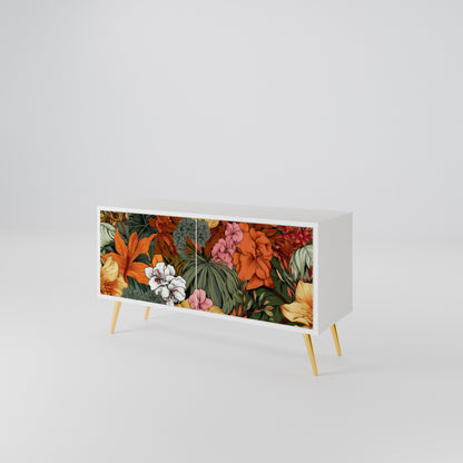 RADIANT FLORA Mueble de TV Compacto de 2 puertas