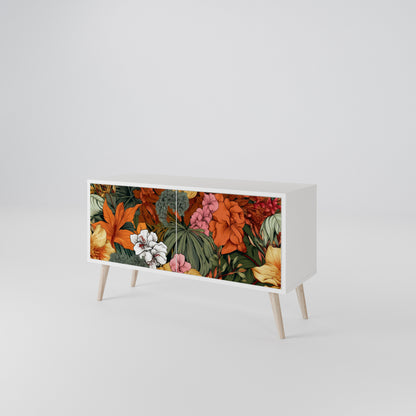RADIANT FLORA Mueble de TV Compacto de 2 puertas