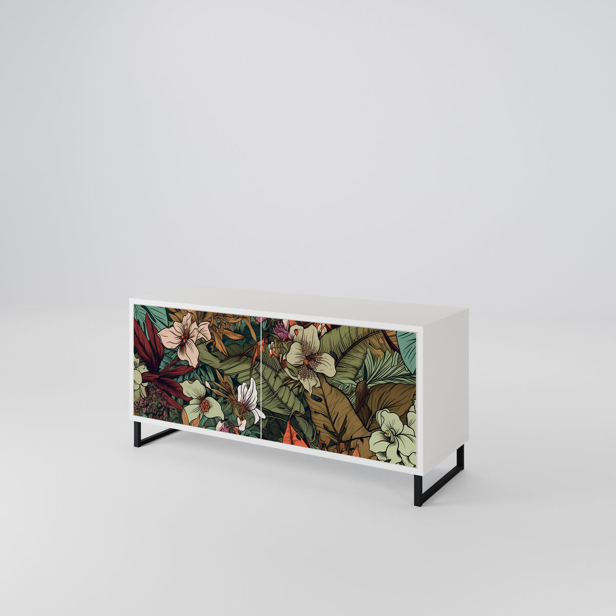BOTANICAL EMERGENCE Mueble de TV Compacto de 2 puertas