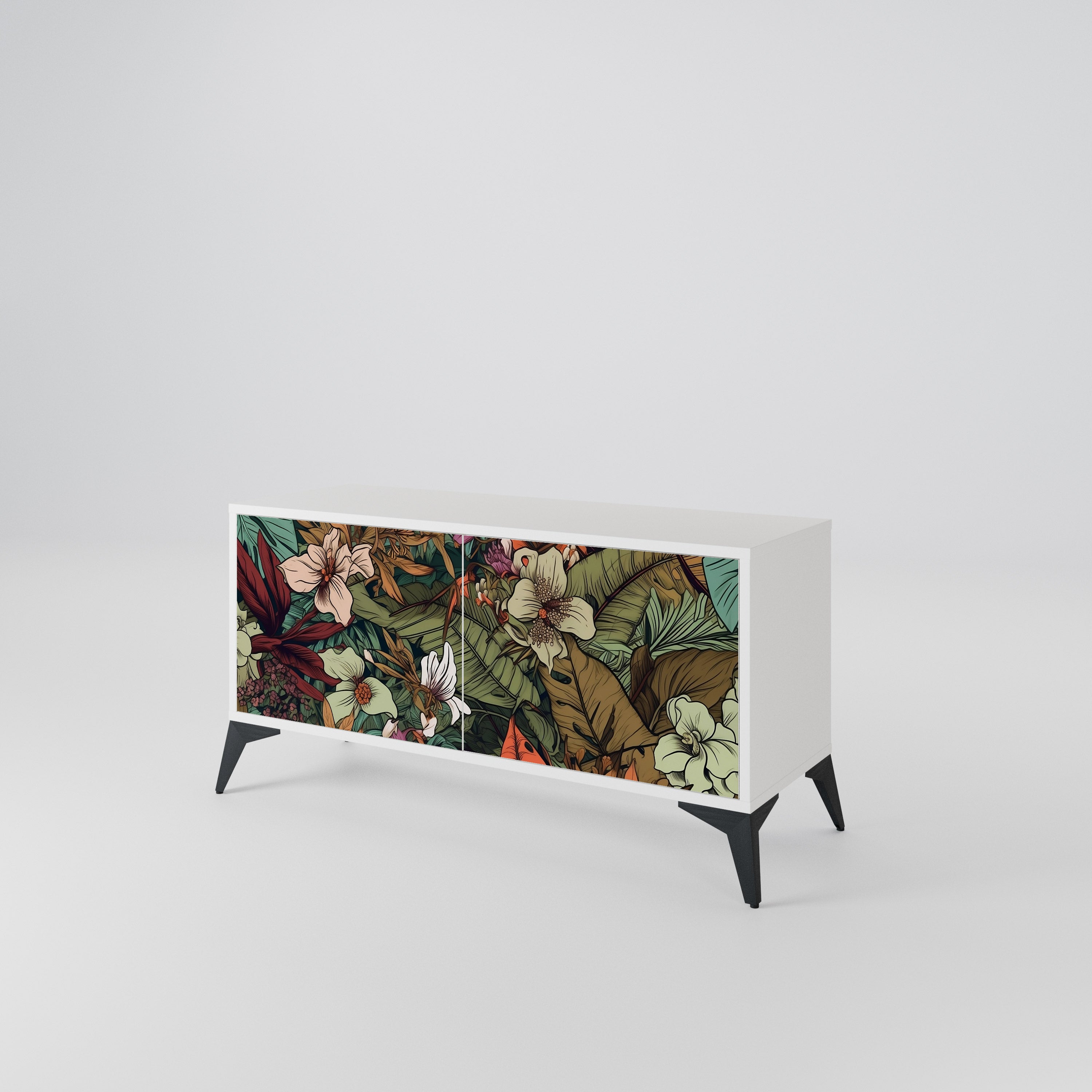 BOTANICAL EMERGENCE Compact 2-Door TV Cabinet