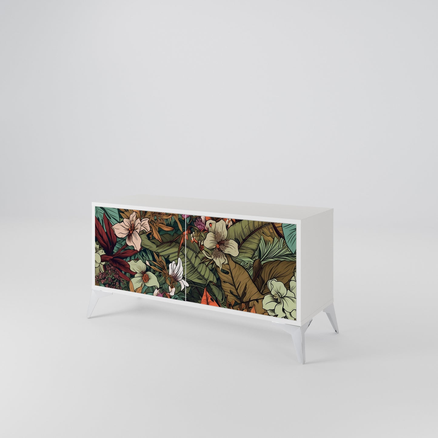 BOTANICAL EMERGENCE Mueble de TV Compacto de 2 puertas