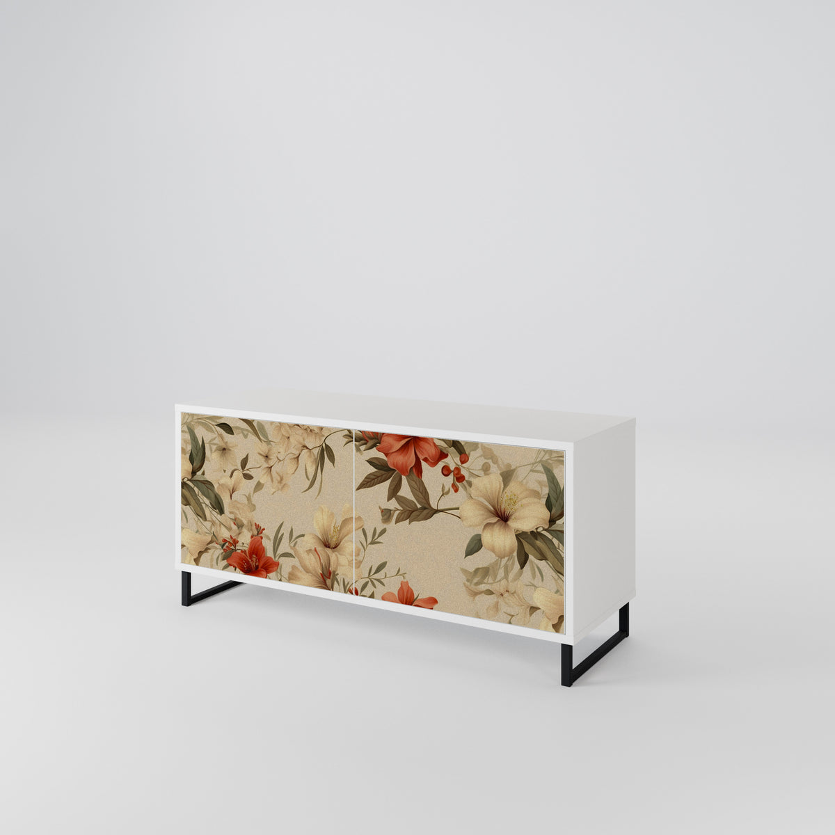 BLOOMING HARMONY Mueble de TV Compacto de 2 puertas