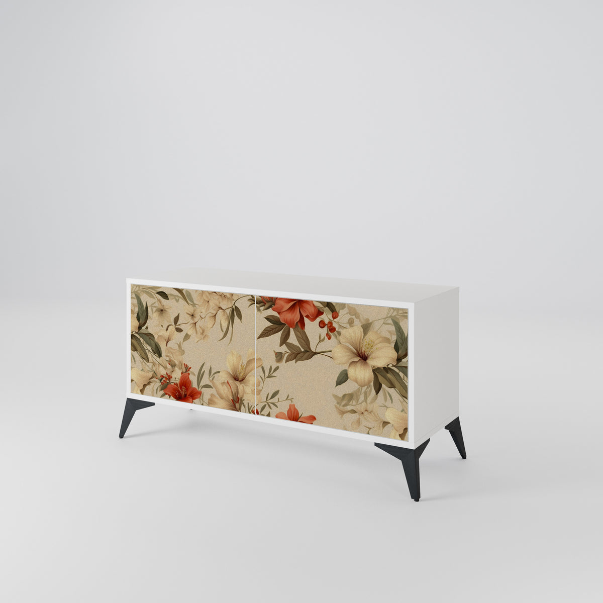 BLOOMING HARMONY Mueble de TV Compacto de 2 puertas