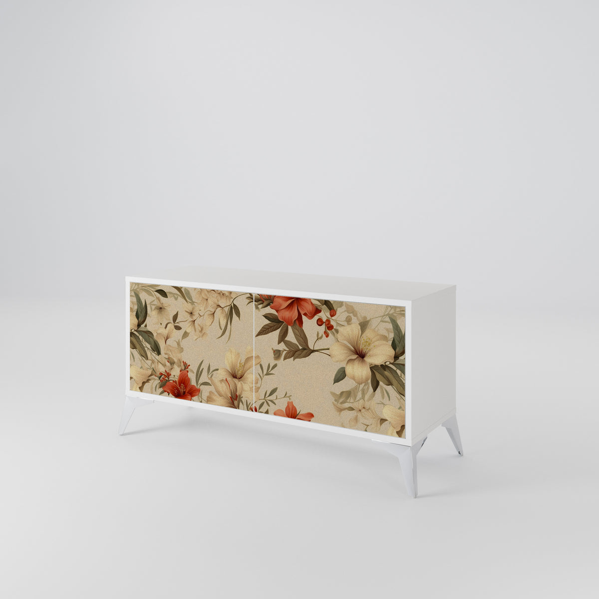 BLOOMING HARMONY Mueble de TV Compacto de 2 puertas