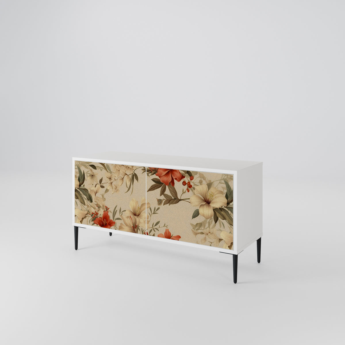 BLOOMING HARMONY Mueble de TV Compacto de 2 puertas