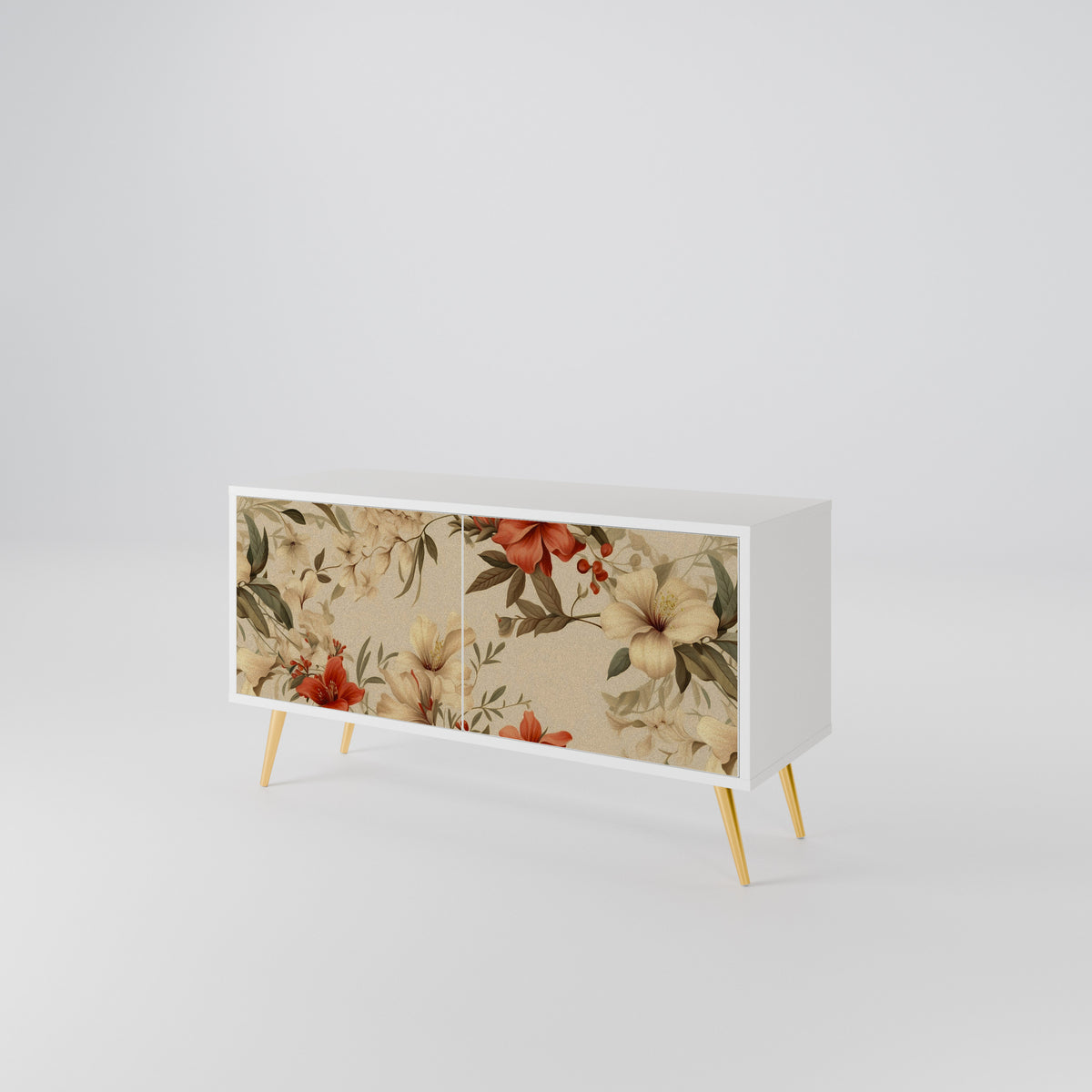 BLOOMING HARMONY Mueble de TV Compacto de 2 puertas