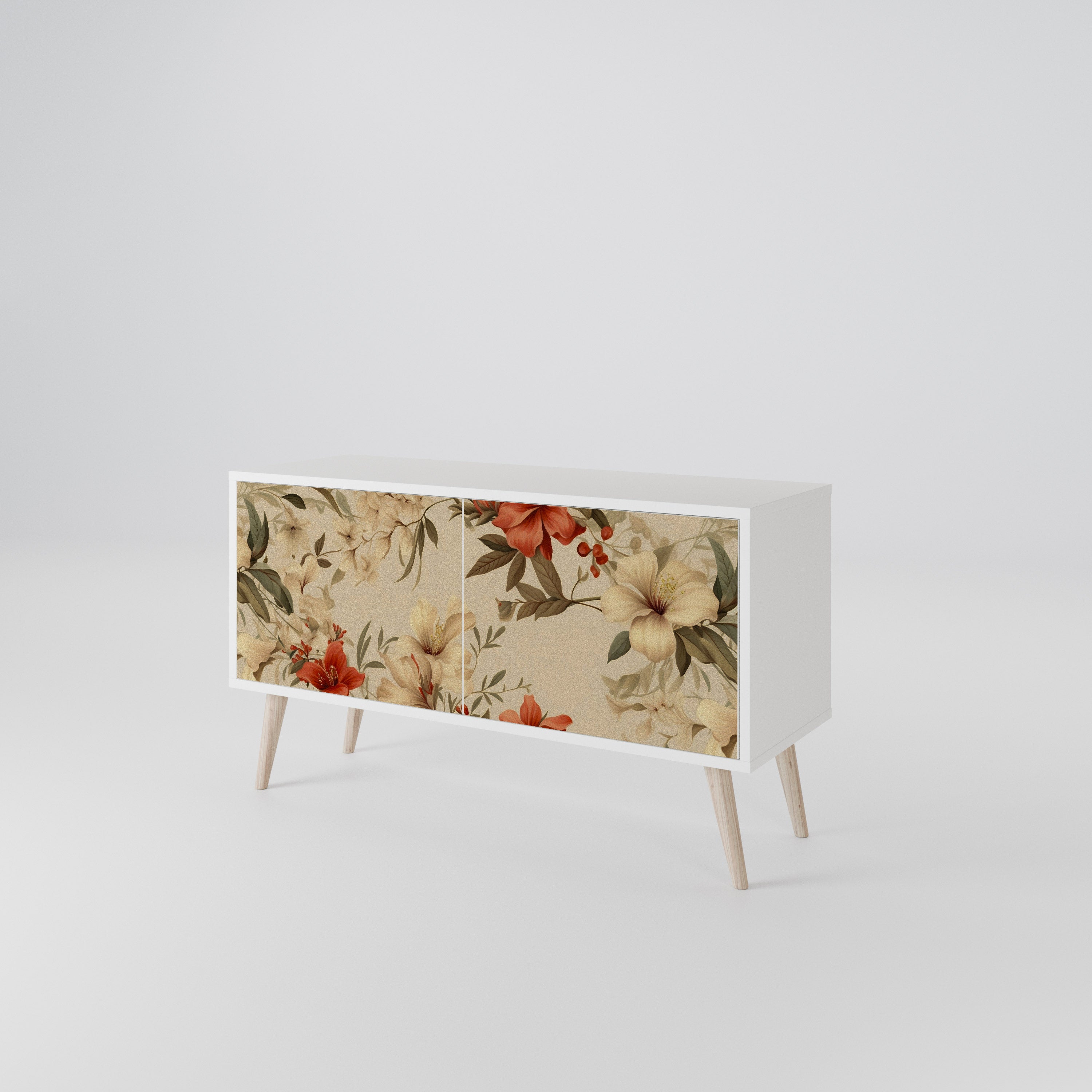 BLOOMING HARMONY Compact 2-Door TV Cabinet