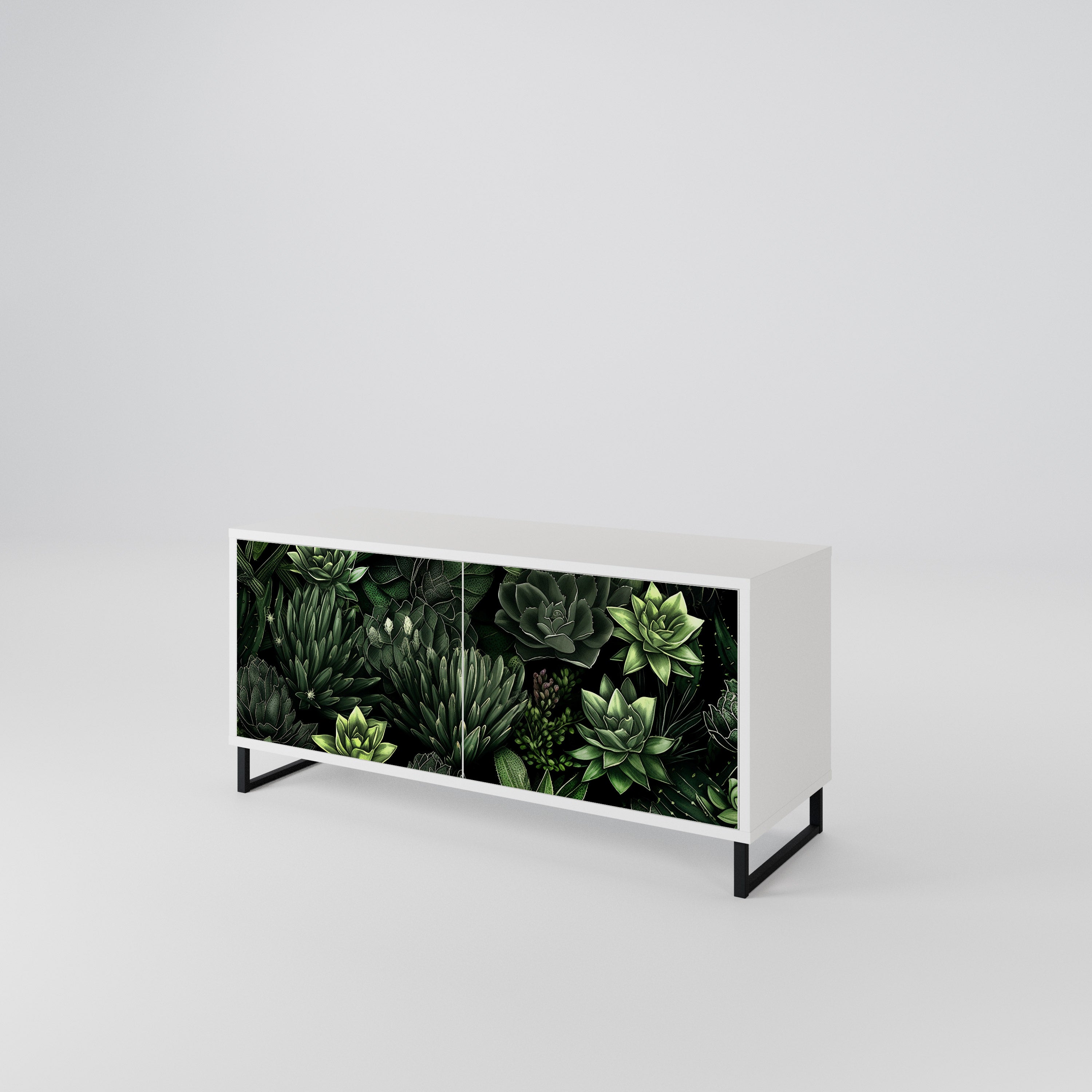 SUCCULENT JUNGLE Compact 2-Door TV Cabinet