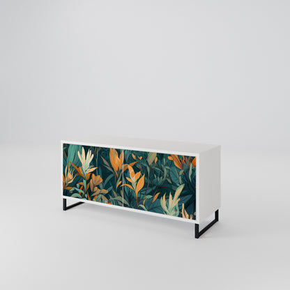 FLORAL SERENITY Mueble de TV Compacto de 2 puertas