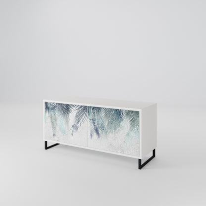 PALM VEIL Mueble de TV Compacto de 2 puertas
