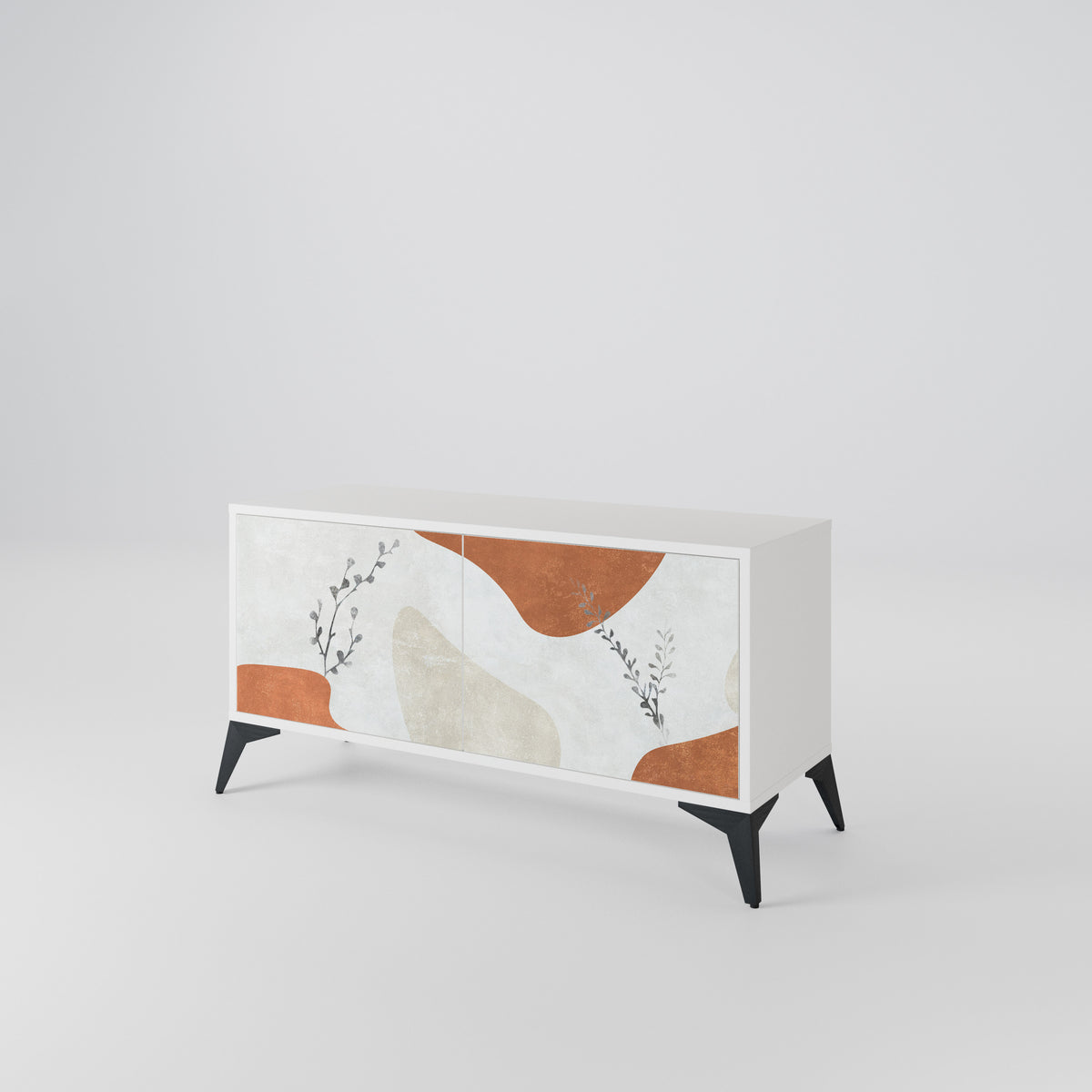 TRANQUIL TWIG Mueble de TV Compacto de 2 puertas