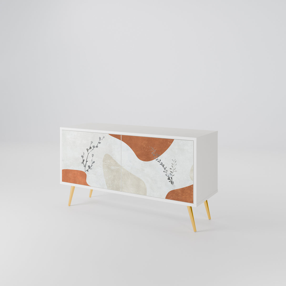TRANQUIL TWIG Mueble de TV Compacto de 2 puertas