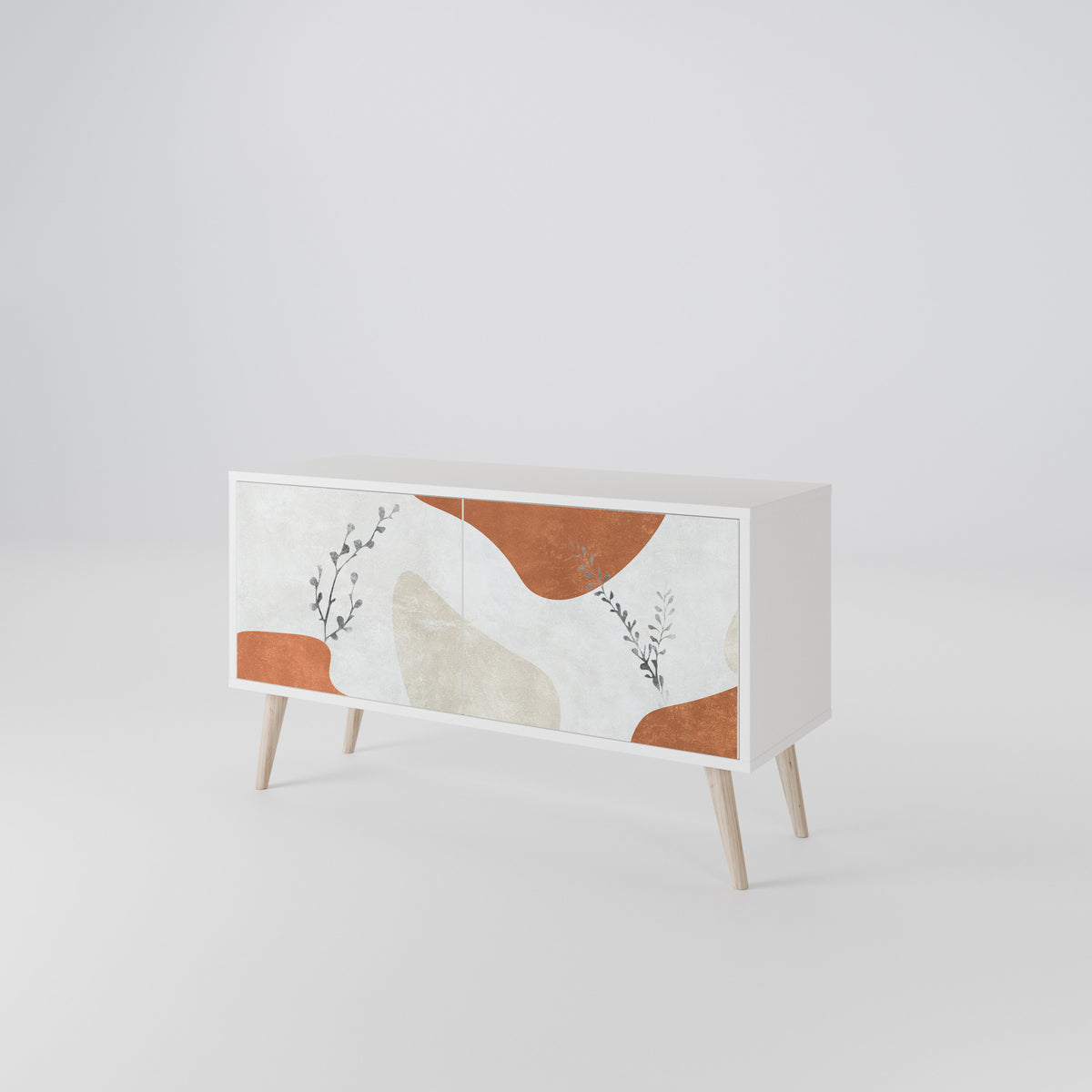 TRANQUIL TWIG Mueble de TV Compacto de 2 puertas