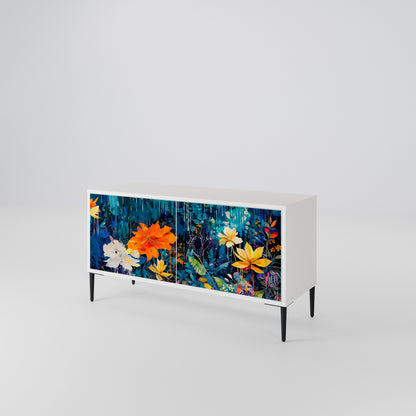 MIDNIGHT BLOSSOM Compact 2-Door TV Cabinet