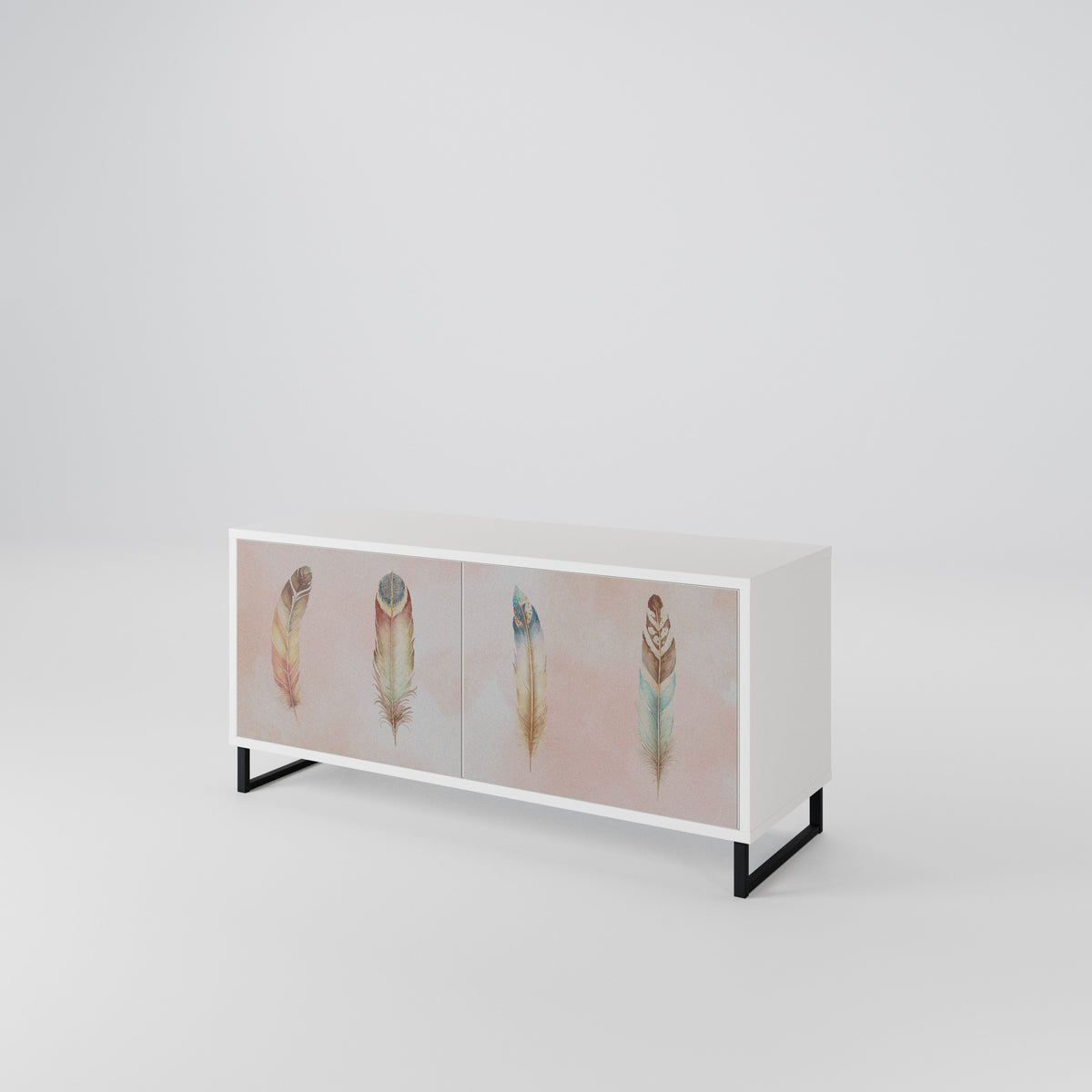 THE DELIQUESCE Mueble de TV Compacto de 2 puertas