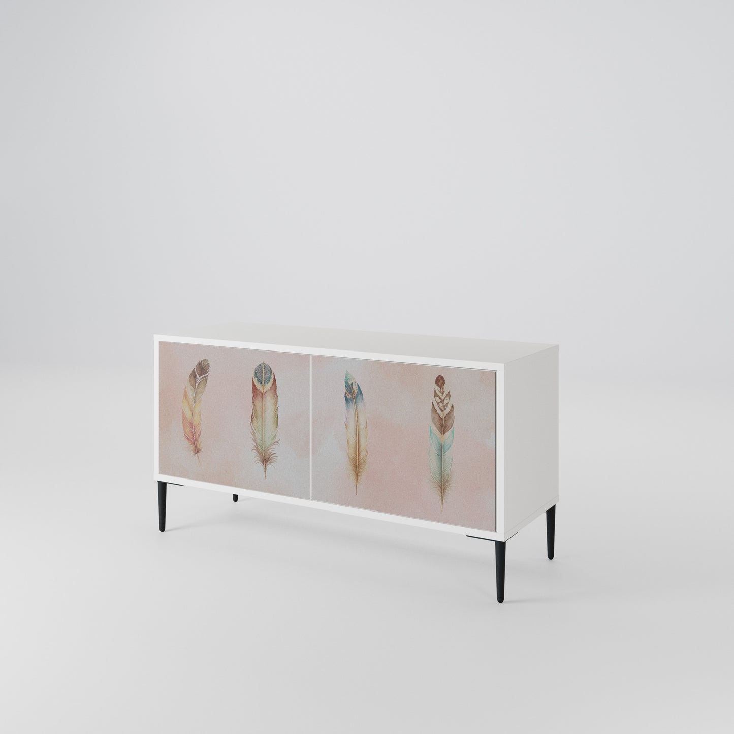 THE DELIQUESCE Mueble de TV Compacto de 2 puertas