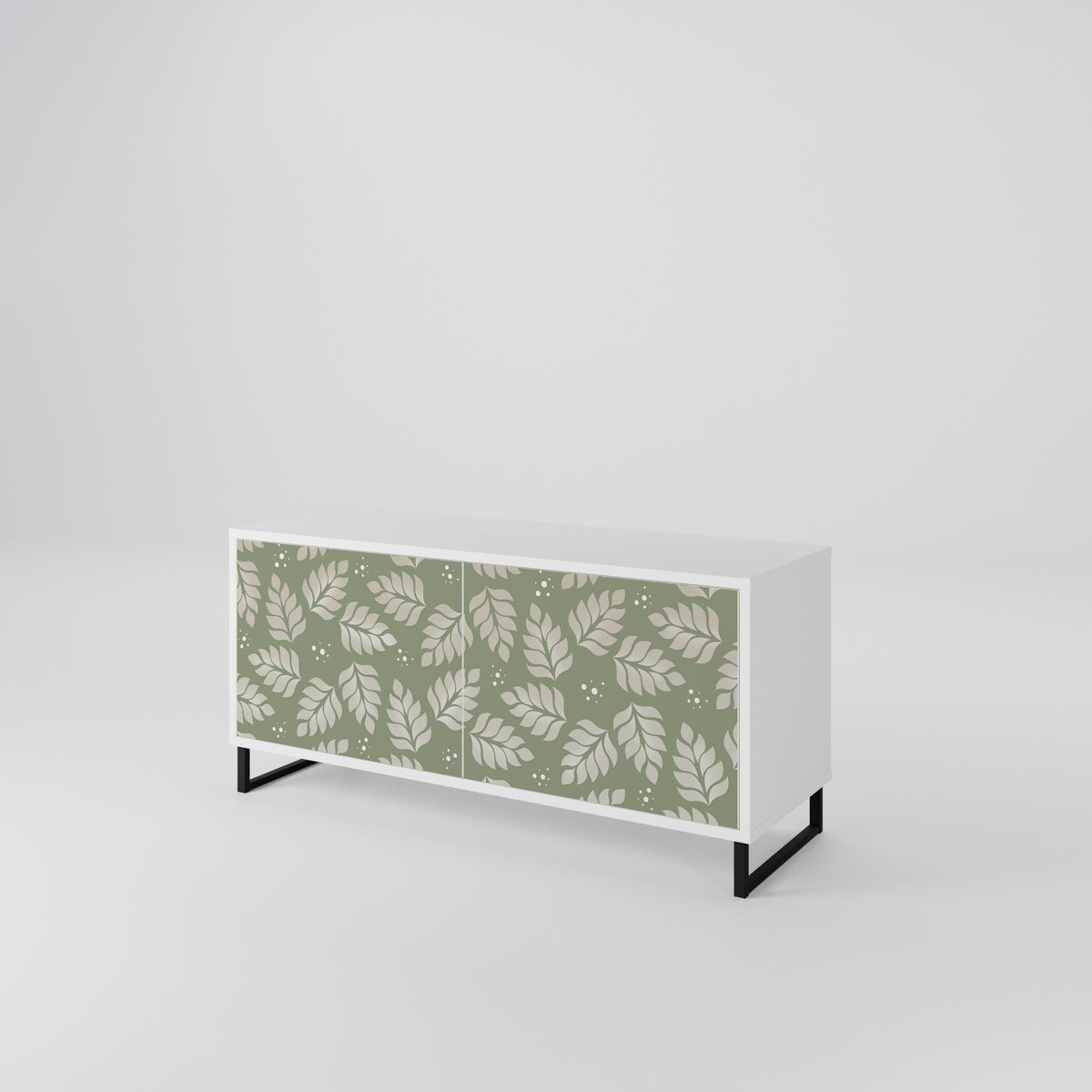 LEAVES ON GREEN Mueble de TV Compacto de 2 puertas