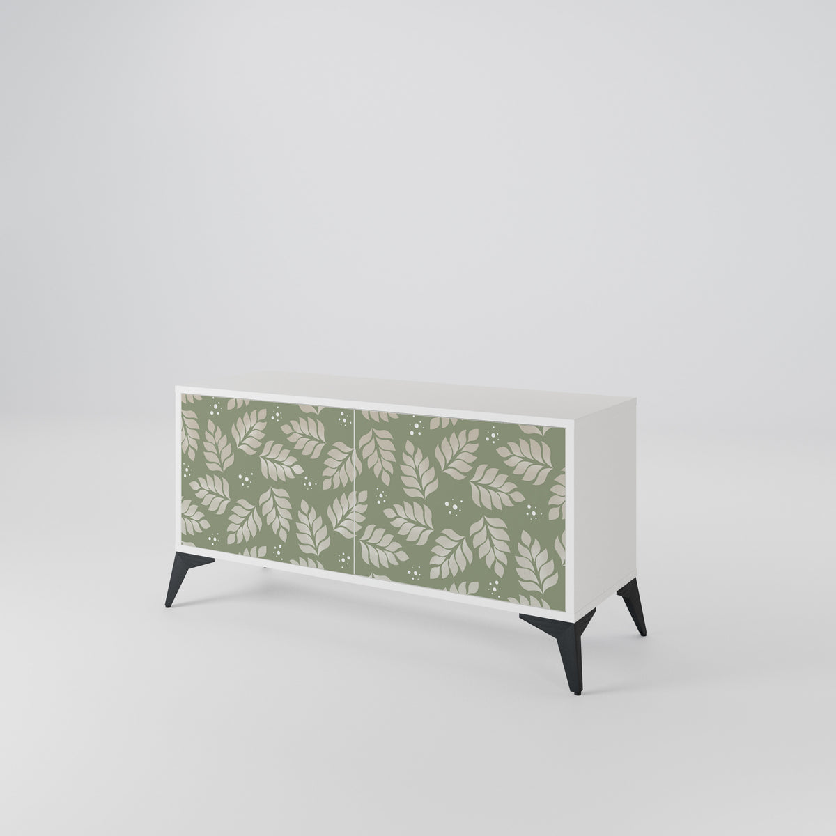 LEAVES ON GREEN Mueble de TV Compacto de 2 puertas