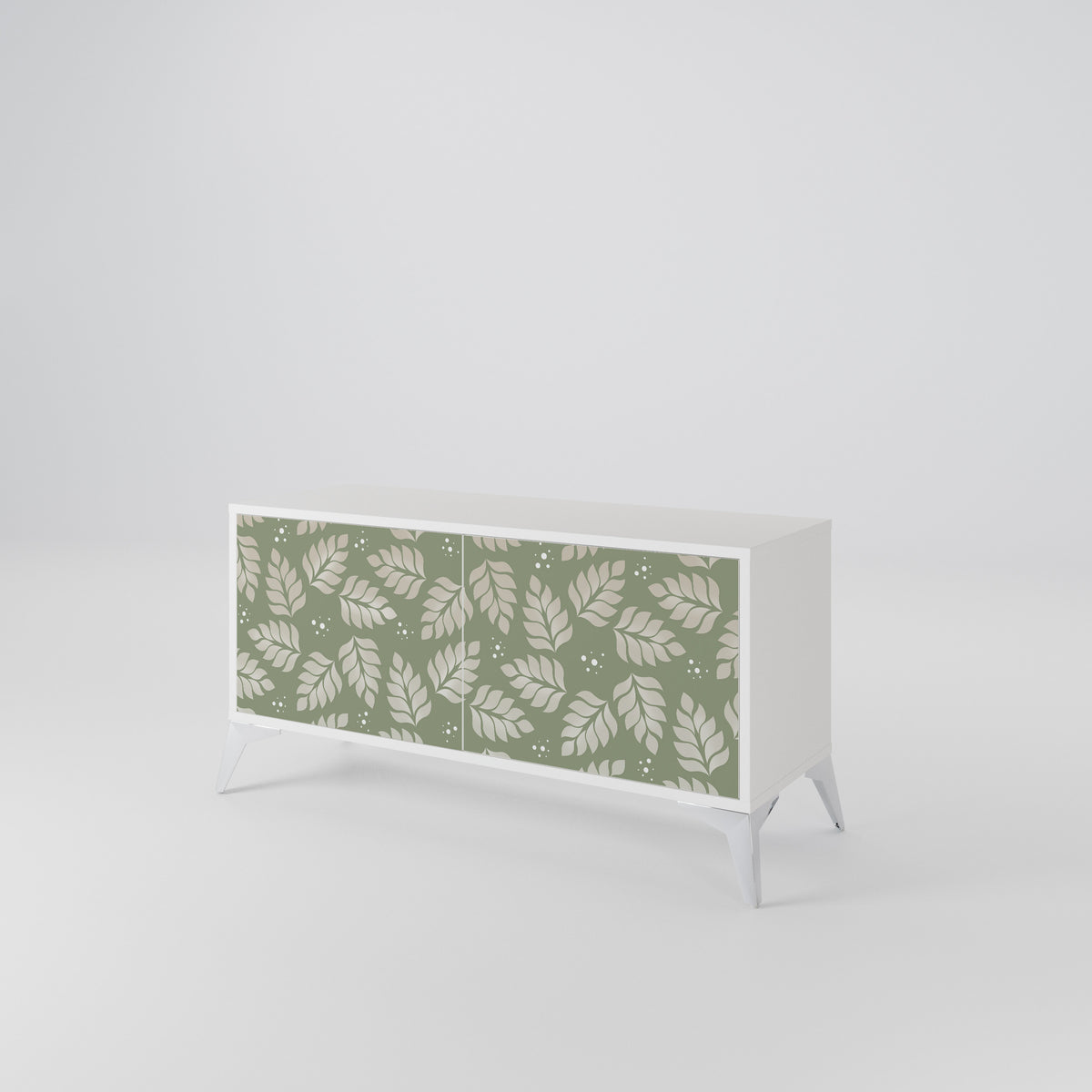 LEAVES ON GREEN Mueble de TV Compacto de 2 puertas