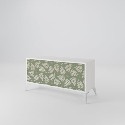 LEAVES ON GREEN Mueble de TV Compacto de 2 puertas