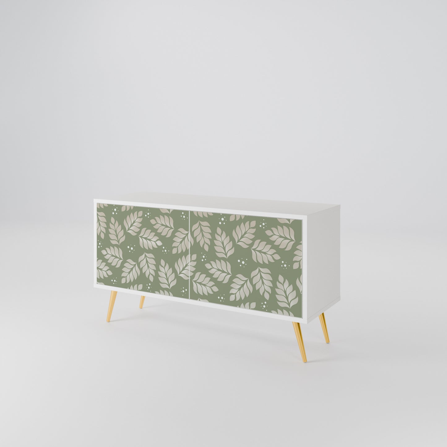 LEAVES ON GREEN Mueble de TV Compacto de 2 puertas