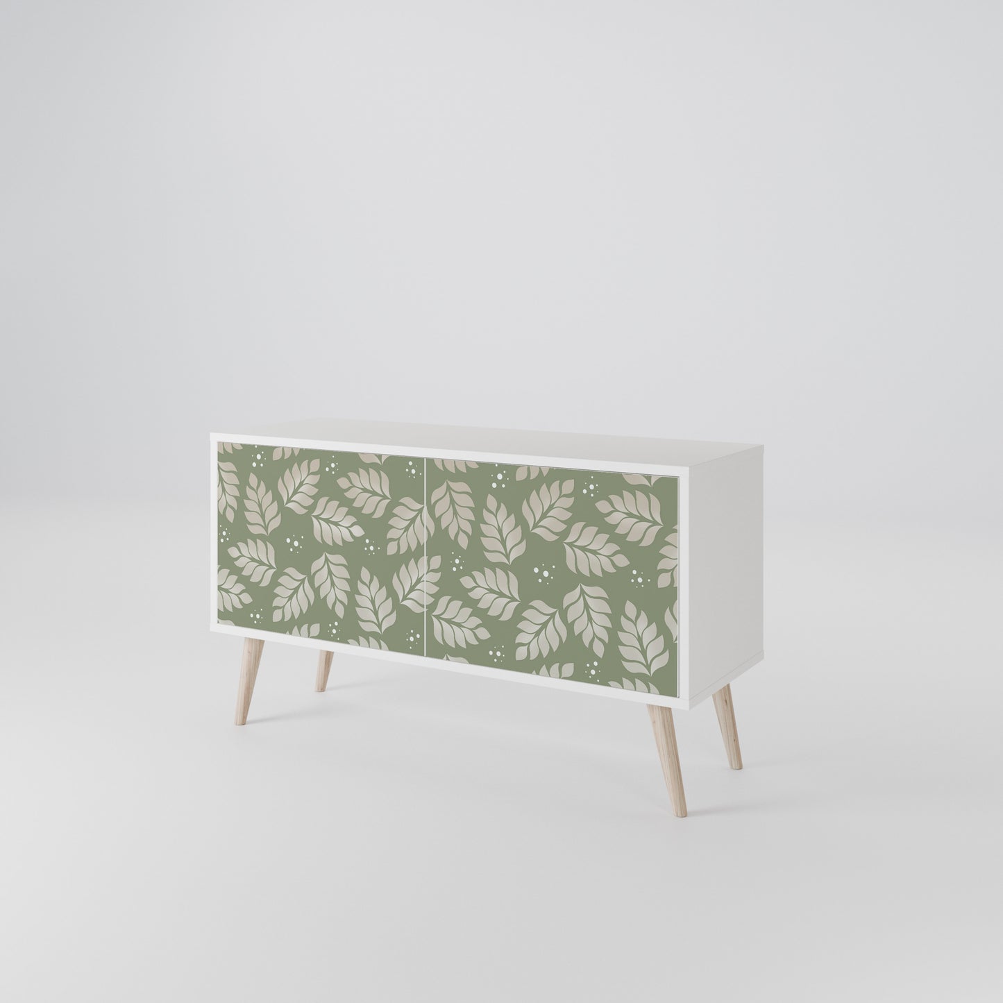 LEAVES ON GREEN Mueble de TV Compacto de 2 puertas