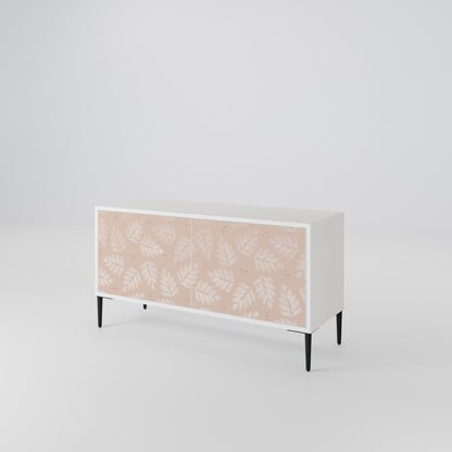 LEAVES ON BEIGE Mueble de TV Compacto de 2 puertas