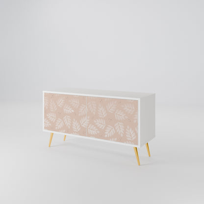 LEAVES ON BEIGE Mueble de TV Compacto de 2 puertas