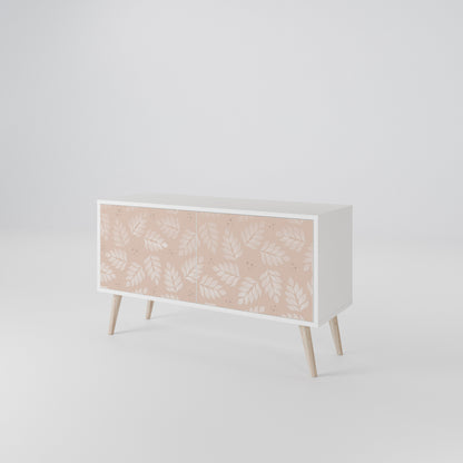 LEAVES ON BEIGE Mueble de TV Compacto de 2 puertas