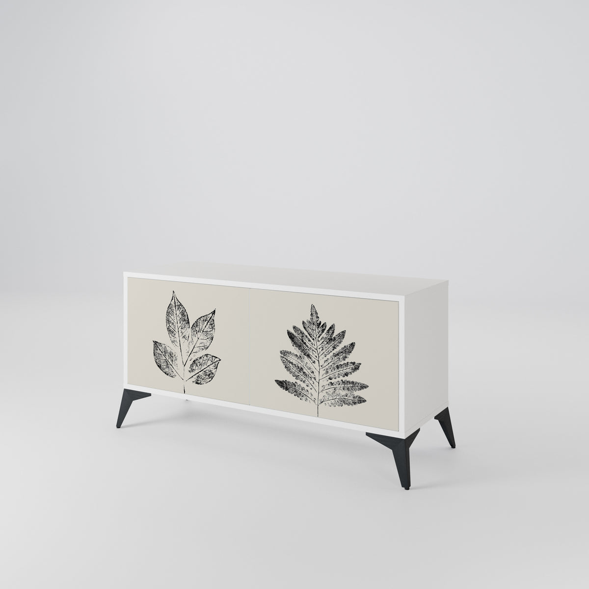 LEAFY STAMPS Mueble de TV Compacto de 2 puertas