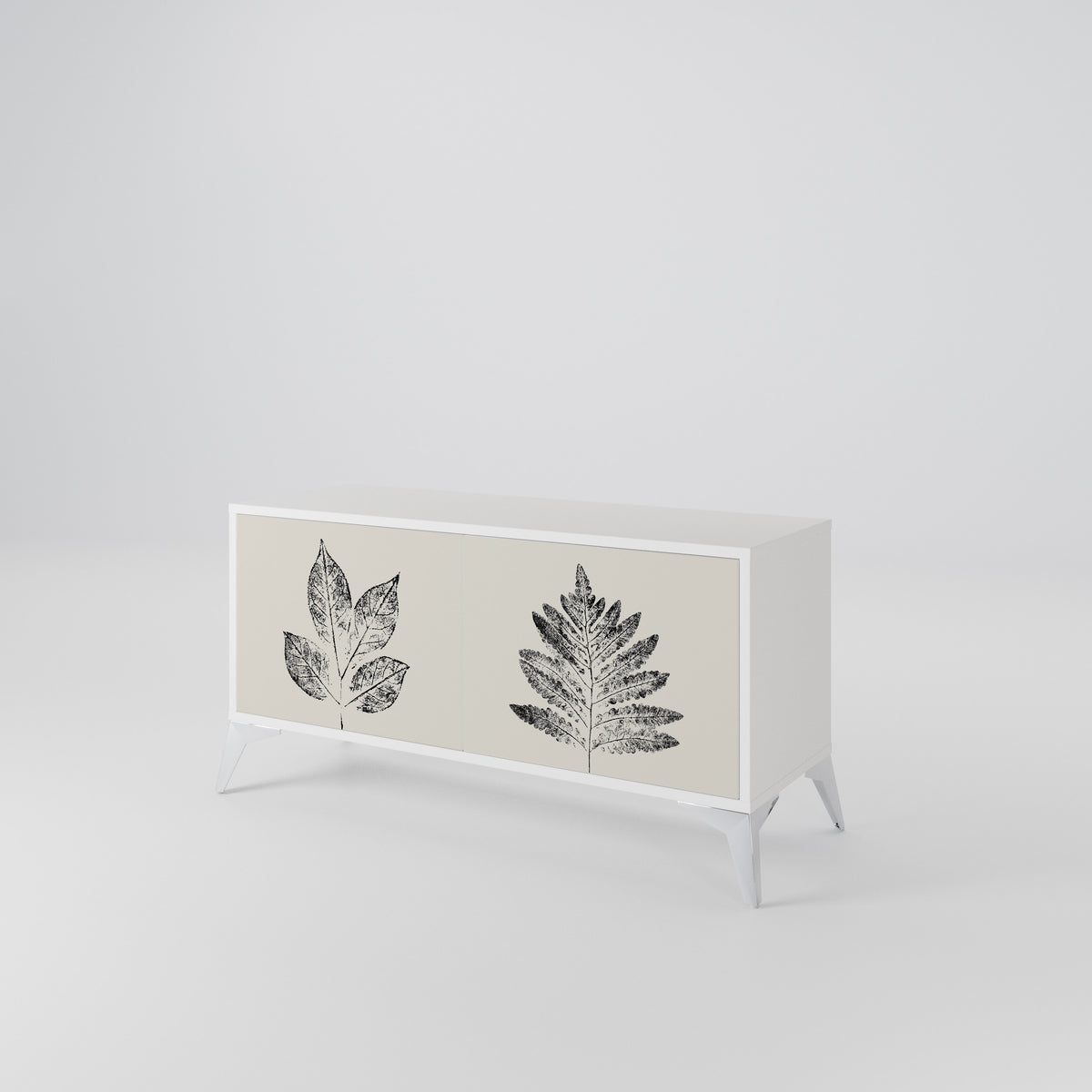 LEAFY STAMPS Mueble de TV Compacto de 2 puertas