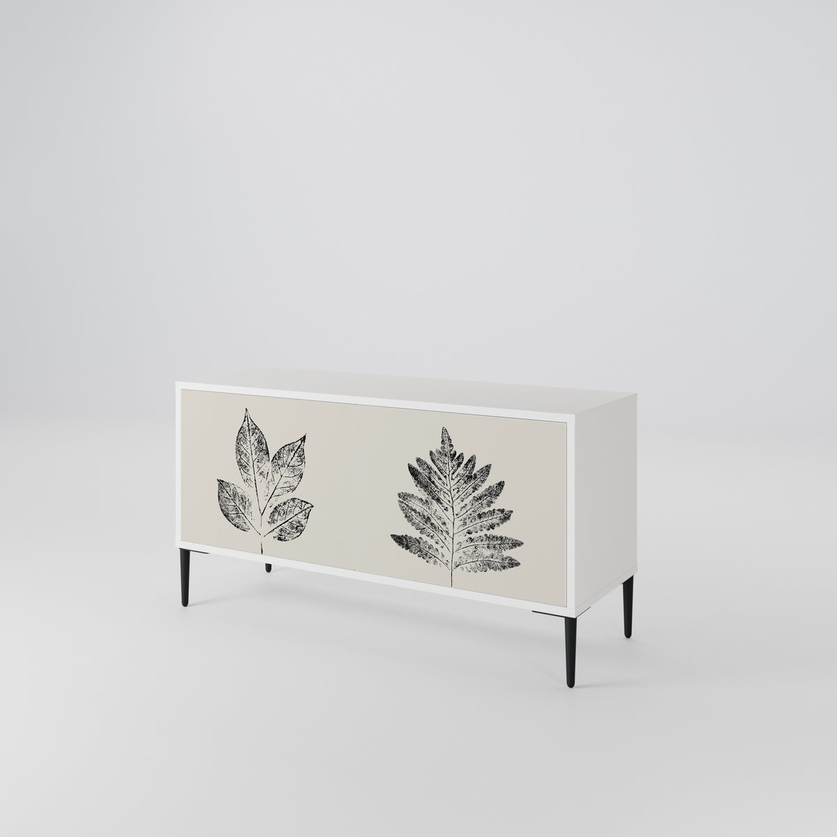 LEAFY STAMPS Mueble de TV Compacto de 2 puertas