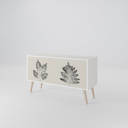 LEAFY STAMPS Mueble de TV Compacto de 2 puertas