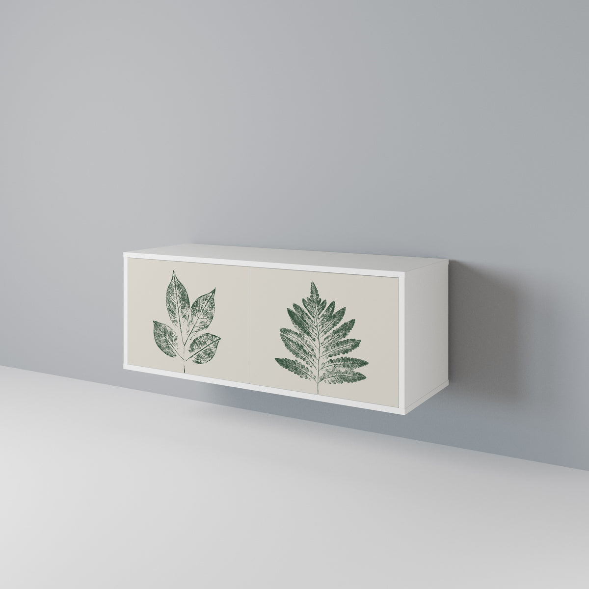 GREEN LEAFY STAMPS Mueble de TV Compacto de 2 puertas