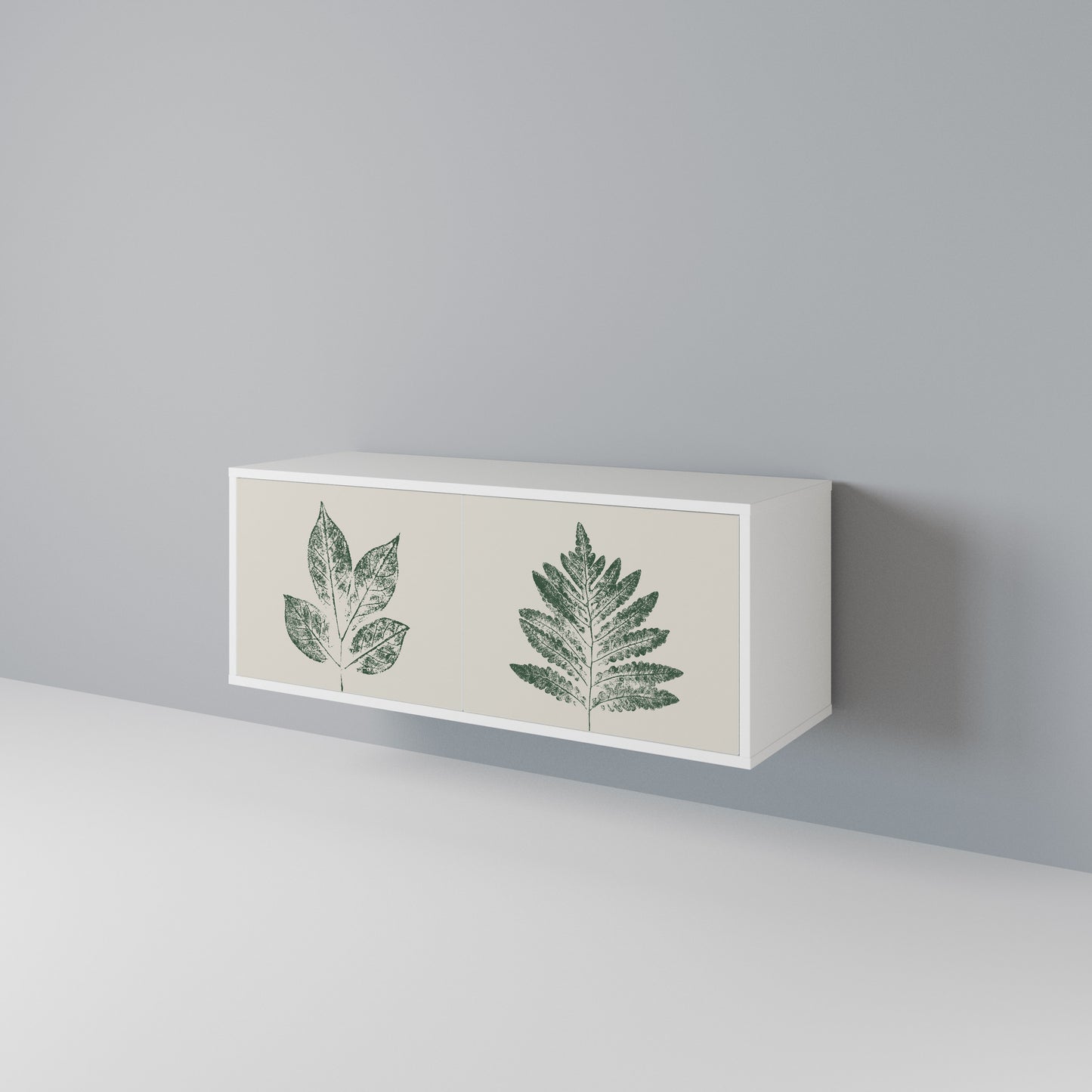 GREEN LEAFY STAMPS Mueble de TV Compacto de 2 puertas