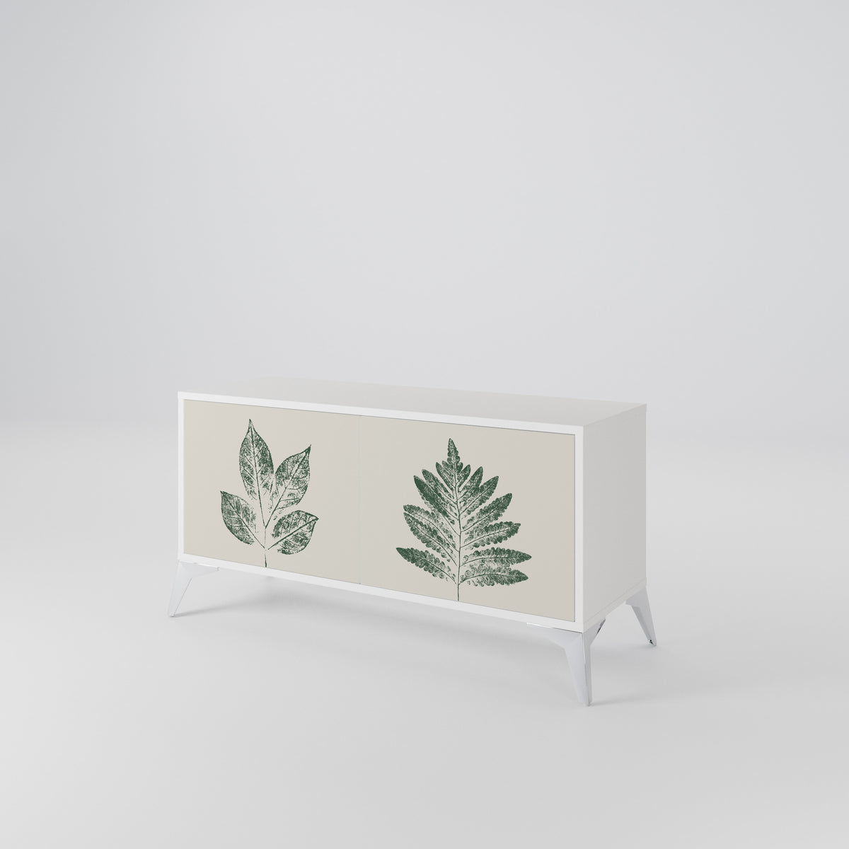GREEN LEAFY STAMPS Mueble de TV Compacto de 2 puertas