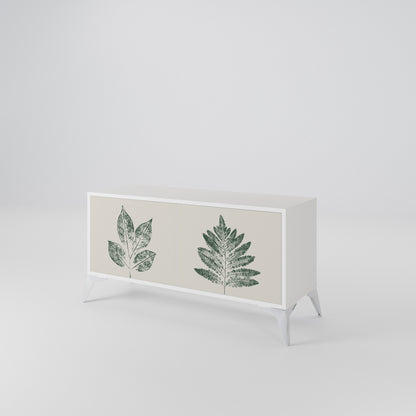 GREEN LEAFY STAMPS Mueble de TV Compacto de 2 puertas