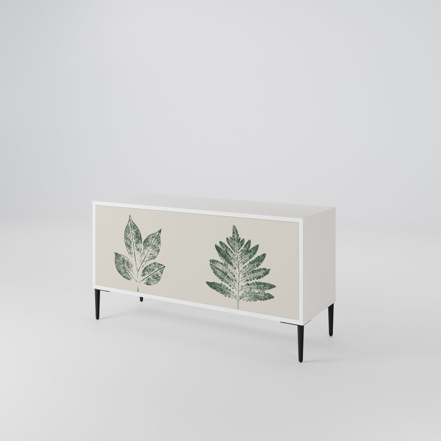 GREEN LEAFY STAMPS Mueble de TV Compacto de 2 puertas