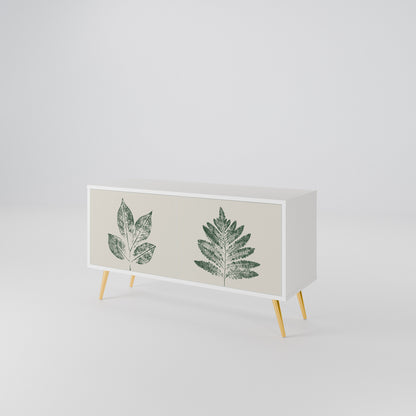 GREEN LEAFY STAMPS Mueble de TV Compacto de 2 puertas