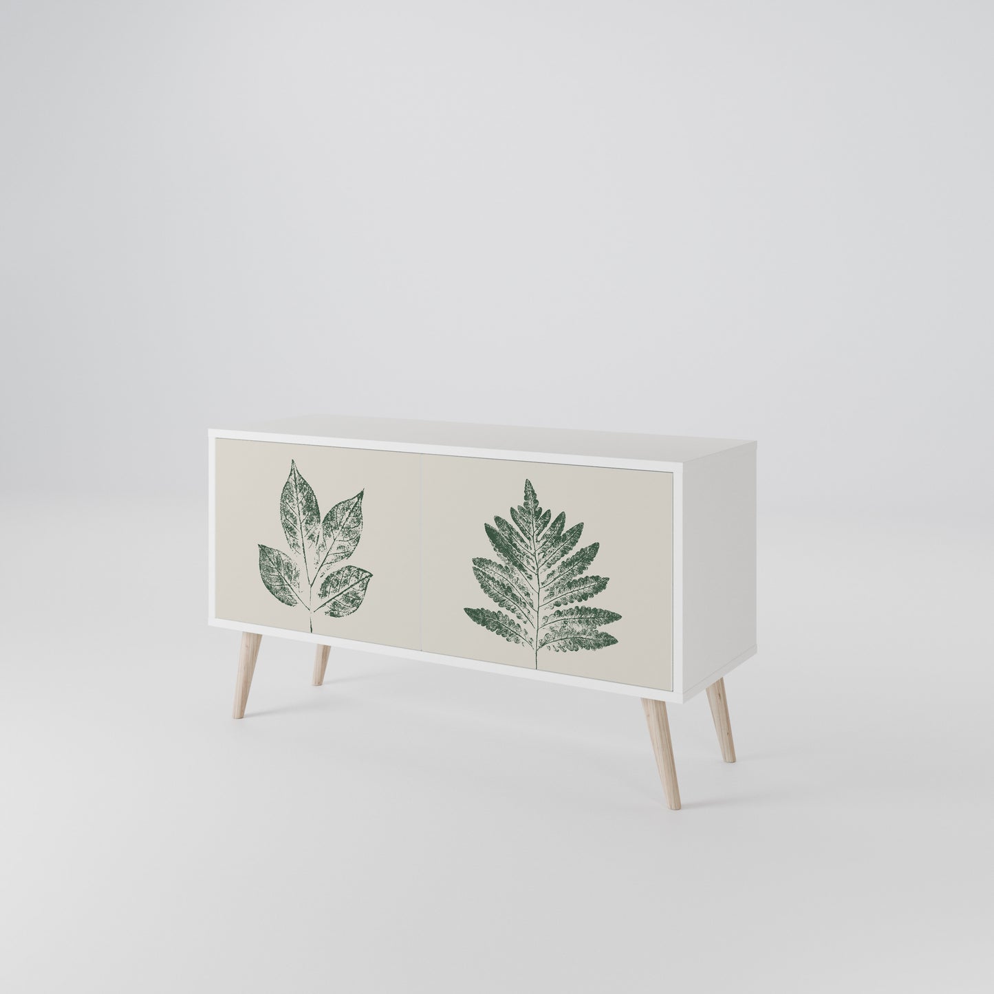 GREEN LEAFY STAMPS Mueble de TV Compacto de 2 puertas