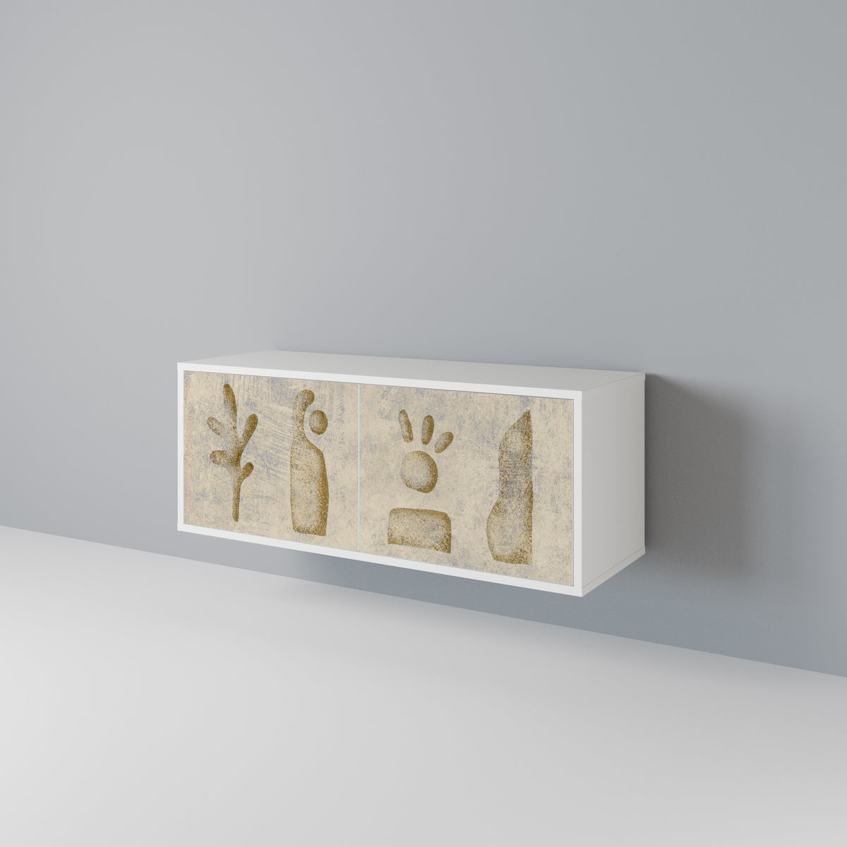SAND SCULPTURES Mueble de TV Compacto de 2 puertas